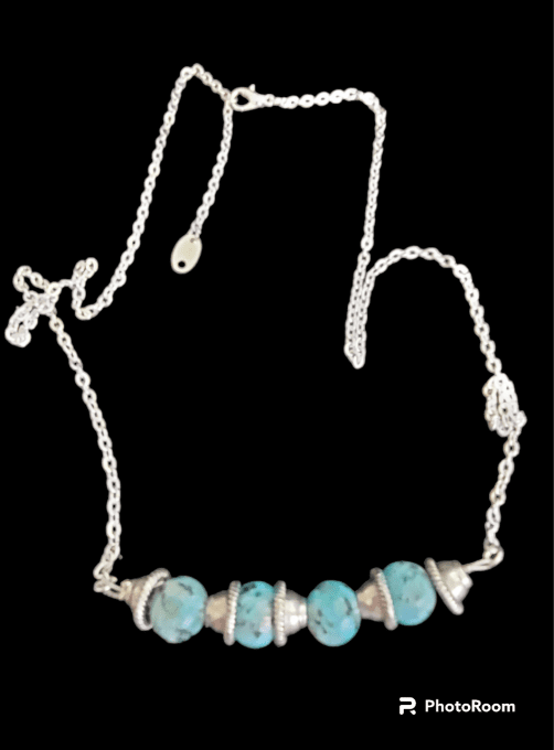 Collier pierre turquoise du pérou